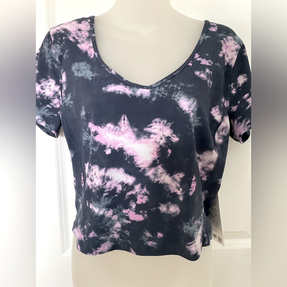 NWT Lululemon Tie Dye Mineral Blue Align Tee